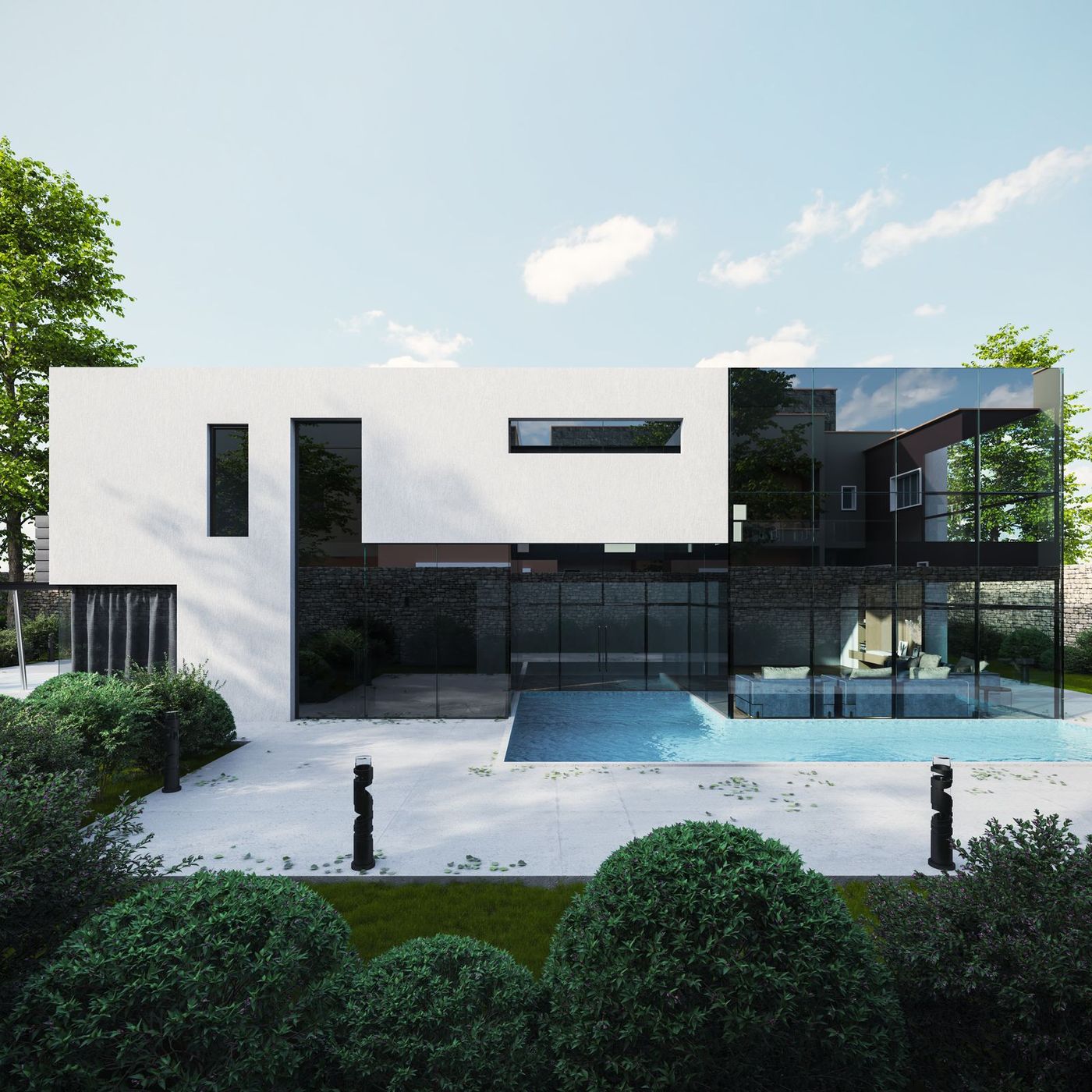 Modern white villa in Al Olaya, Riyadh
