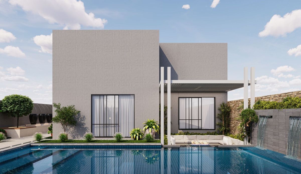 Modern Saudi villa with a pool
